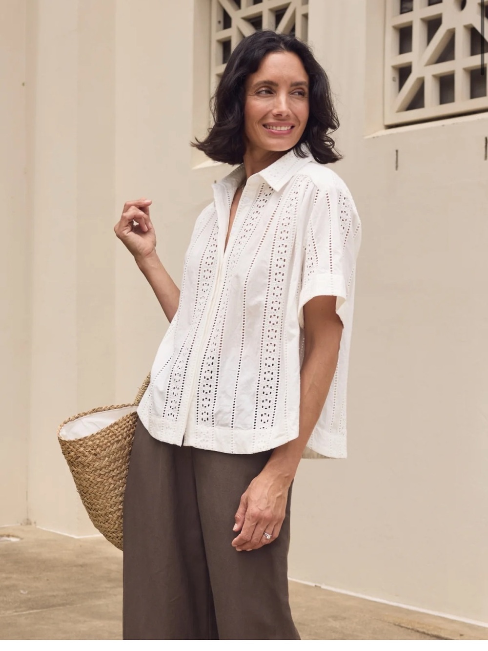 Women’s MAYE Sadie Embroidered Shirt MAYE The Label Top M Cottage Quiet Luxury